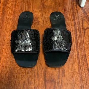 Black Tory B sandals 8.5